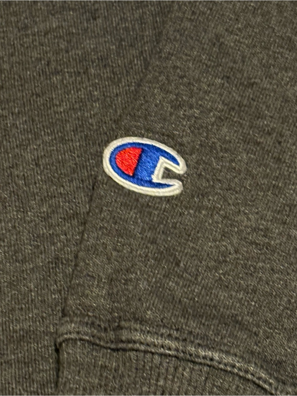 Champion Men's Charcoal Grey Reverse Weave‑Style Crewneck Sweatshirt – Medium